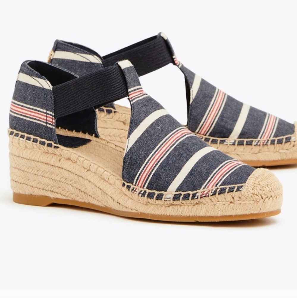 Tory Burch Womens Catalina Striped Espadrille Size 8.5